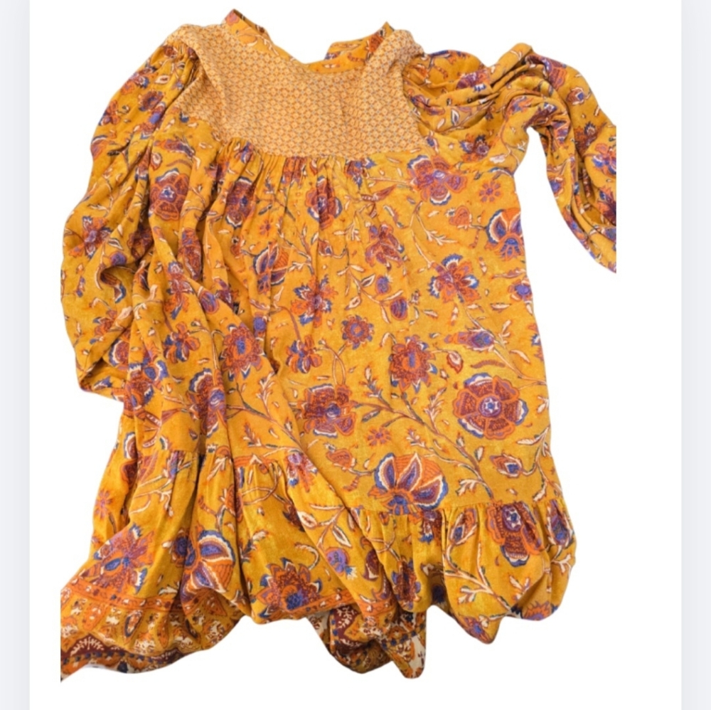 NWT Farmers Market Kohl's Dress Size XL Mixed Print Boho Floral Blouson Flowy - Picture 6 of 15